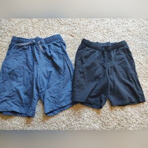 Cat & Jack Boys Pull on "At the Knee" Knit Shorts - Size L. Set of 2, black/navy